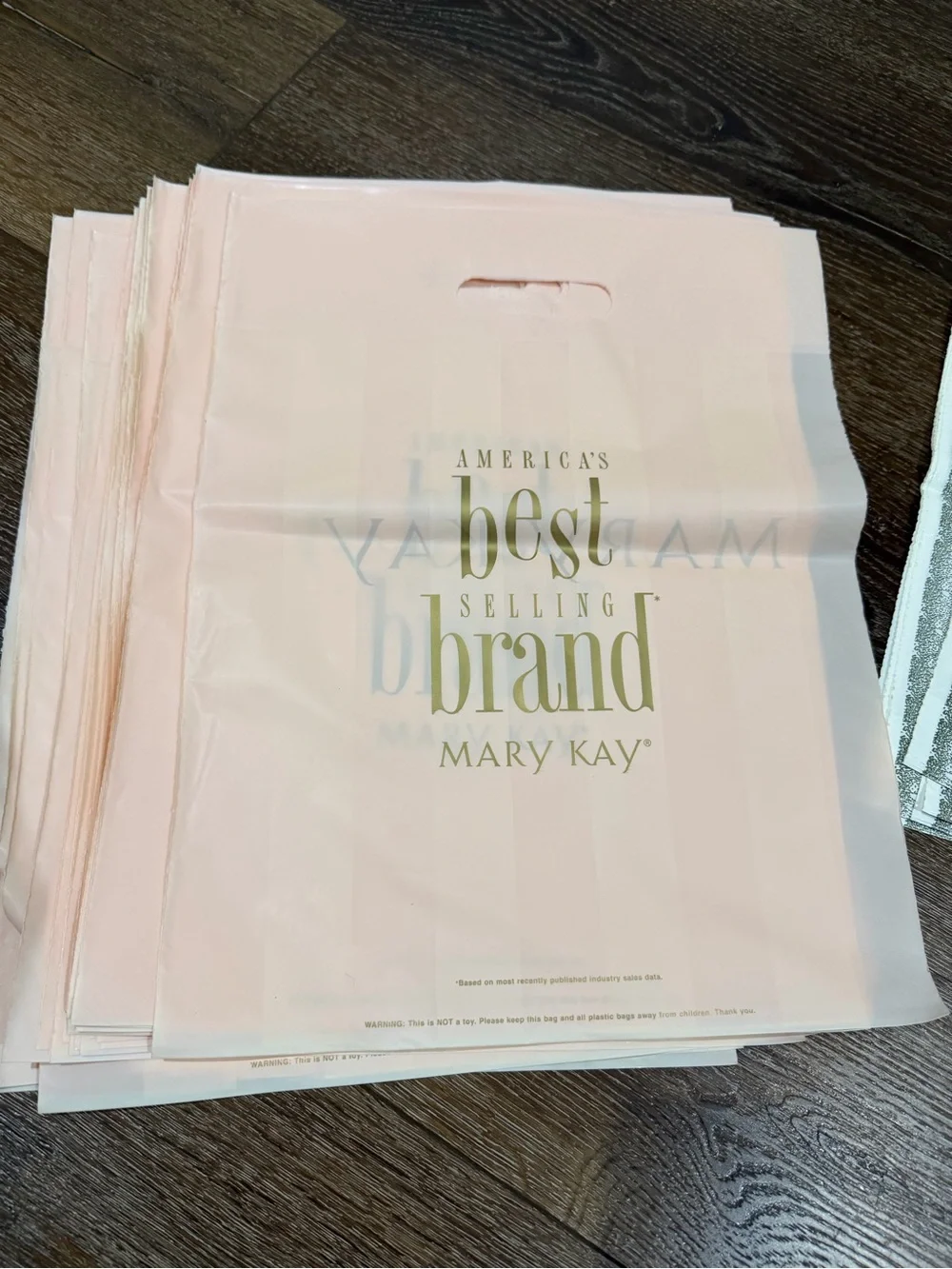 Mary Kay cosmetics bag light pink and Olive Green 37 total